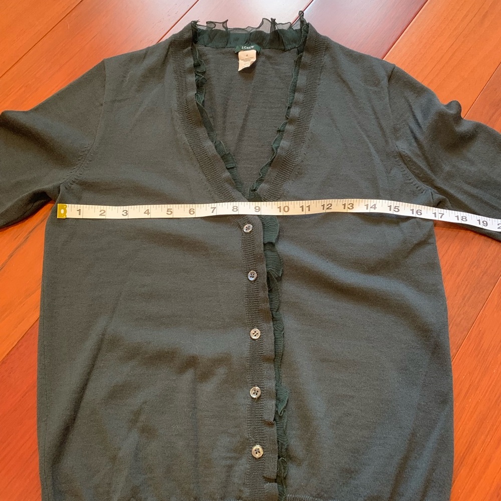 J. Crew Ruffle Wool Cardigan - Picture 6 of 7